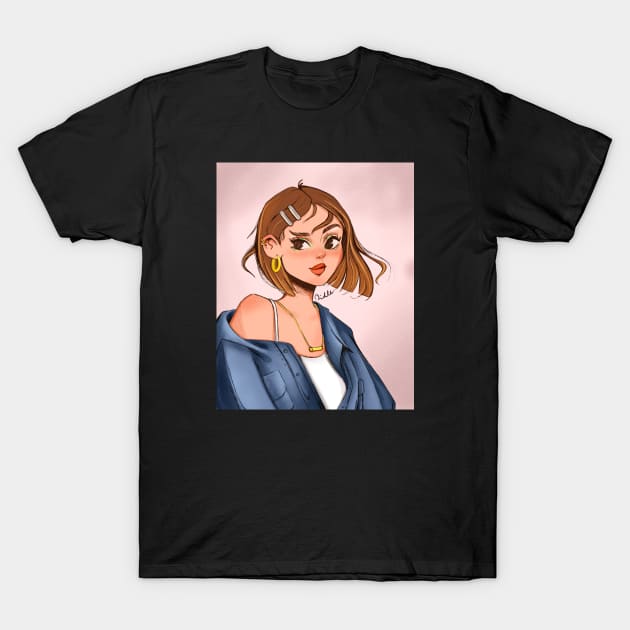 Jacket girl 2 T-Shirt by didlestown